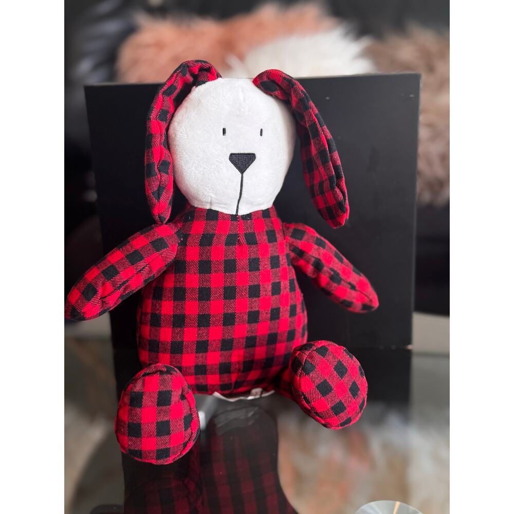 Marmalade Bunny Rabbit Plush Bed Bath Beyond Buffalo Check Stuffed Animal 14"
